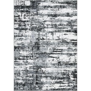 Washable Non-Slip Abstract Runner Rug - Ultra Thin Kitchen & Hallway Carpet for Laundry, Bathroom, Bedroom - 1 of 4