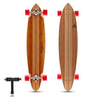 Magneto Hana Longboard Skateboard | 42" x 9" | Bamboo with Hard Maple Core | Carving & Dancing | Free Skate Tool | Pintail