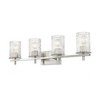 Grayson 4-Light Bath Vanity Light - Contemporary Steel Design with Clear Glass Diffuser - 4 of 4
