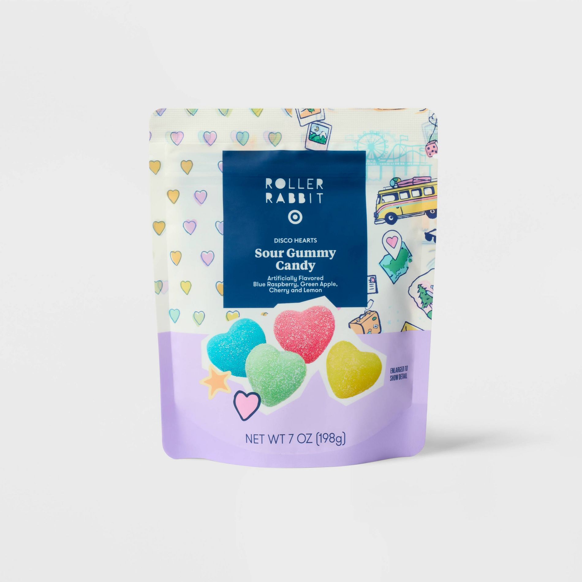 Heart Sour Gummies - Cherry, Lemon, Green Apple & Blue Raspberry - 7oz - Roller Rabbit x Target