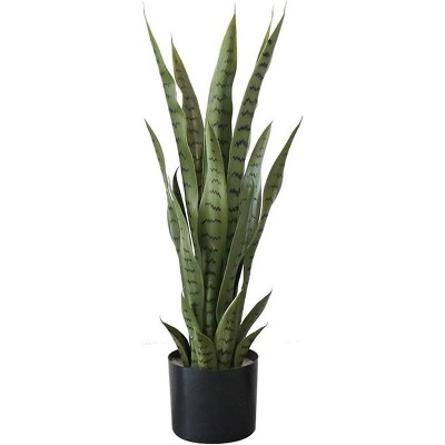 Fake Snake Plant with Pot, Realistic Faux Potted Artificial Snake Plant for Home, Living Room, Office & Outdoor Garden Decoration