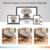 Okak Modern Accent Chair Swivel, 41.5" Ergonomic Wicker Chair with Cloud Thick Density Fabric Cushion, 3-proof Cover, High Capacity Iron Frame - 4 of 4