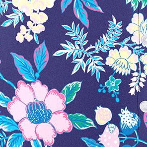 navy multi floral