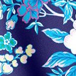 navy multi floral