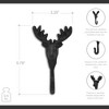Cheung's Mythra Black Reindeer Cast Iron Wall Hook - 3 of 4