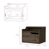 NicBex 15.7 inch Wide Floating Nightstand with 1 Drawer,Modern Side Table with Open Shelf,Bedside Table for Bedroom,Living Room - 3 of 4