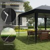 Gsluuk Outsunny 10' x 20' Pop Up Canopy Tent, Upgraded Heavy Duty Tents for Parties, Outdoor Instant Gazebo Sun Shade Shelter with Carry Bag - 2 of 4