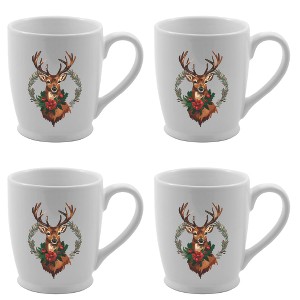 Courtside Market Holiday Buck Morning Mug 4 Piece Set - 1 of 1