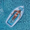 Swimline 8.75' Inflatable Classic Boat Cruiser with Cooler 1-Person Swimming Pool Float - Silver/Blue - 2 of 4