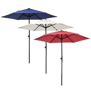 Yescom 7.5 Ft Outdoor Patio Umbrella with Tilt Strap UV Sunshade Garden Parasol for Yard Deck Market Pool - 1 of 4