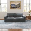 LOVMOR 83" Modern Sofa Couch for Living Room, 3 Seater Deep Seat Sofa with Upholstered Cushion and 2 Pillows , for Small Space, Apartment, Office - 2 of 4