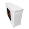 Belford 56" Electric Fireplace TV Stand in White by Real Flame - 4 of 4