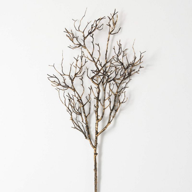 Sullivans Artificial 32.5" Gold Brushed Pine Twig Stem, 1 of 3