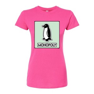 Women's - Monopoly - Penguin Game Token Fitted Graphic T-Shirt - 1 of 2