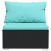 Patio Middle Sofa with Cushions vidaXL - 4 of 4