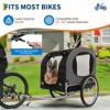 Dog Bike Trailer, 88LBS Dog Cart, Pet Cart Bicycle Carrier, Easy Folding Frame with Quick Release Wheels - 3 of 4