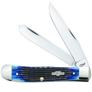Case XX Rogers Corn Cob Jig Blue Bone Trapper Pocket Knife - 1 of 4