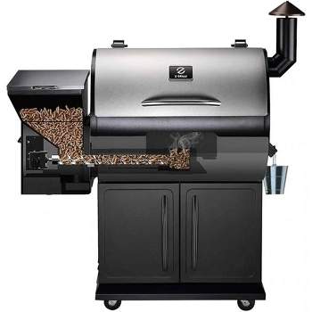 ZPG-700D2E Wood Pellet Grill BBQ Smoker Digital Control with Cover - Silver - Z Grills