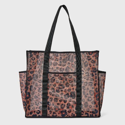 Mesh Packable Tote Handbag - Shade & Shore™ Leopard Print