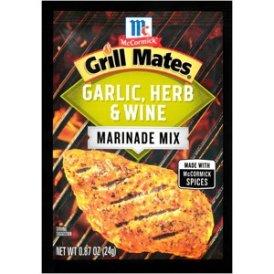 McCormick Grill Mates Garlic  Herb & Wine Marinade Seasoning Mix - 0.87 oz - 1 of 4