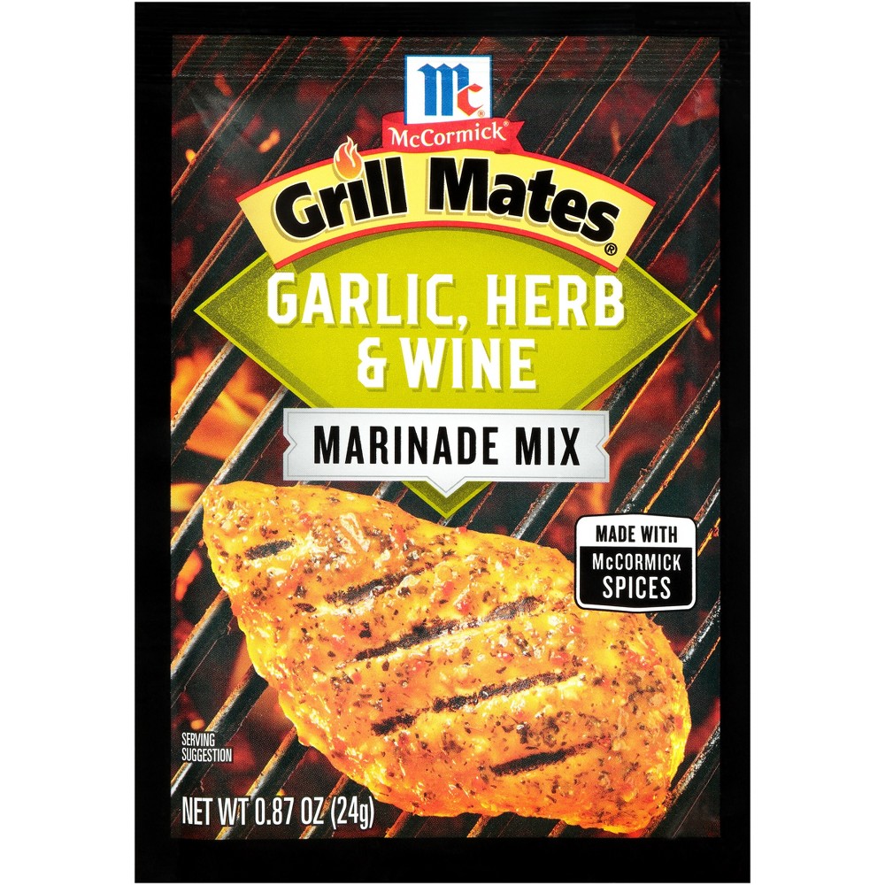 UPC 052100748627 product image for McCormick Grill Mates Garlic Herb & Wine Marinade Seasoning Mix - 0.87 oz | upcitemdb.com