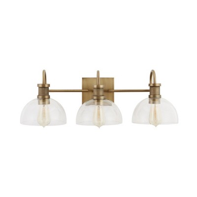 Capital Lighting Cassidy 3 - Light Vanity in  Aged Brass