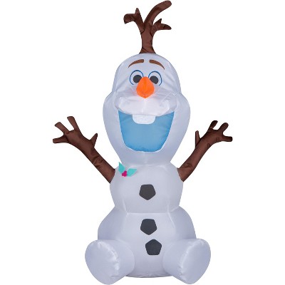 Gemmy Airdorable Christmas Airblown Inflatable Olaf Disney, 2 ft Tall, white