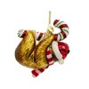 Kurt Adler Noble Gems Glass Ornament for Christmas Tree, Sloth With Candycane - 2 of 4