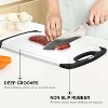 "Large Cutting Board with Handles and Juice Groove, Plastic Cutting Board Set (Set of 3), Cutting Boards for Kitchen, White " - 3 of 4
