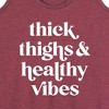 Women's - Instant Message - Thick Thighs Healthy Vibes Graphic Racerback Tank - 2 of 4