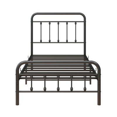 NicBex Metal Platform Bed Frame with Headboard for Adults,Boys,Girls,Black