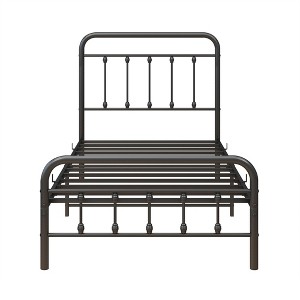 NicBex Metal Platform Bed Frame with Headboard for Adults,Boys,Girls,Black - 1 of 4
