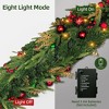 MOEPISY 9 FT Pre-lit LED Christmas Garland with 20 Red Balls, Multi-Function Christmas Garland with 50 Warm White LED Lights - 4 of 4