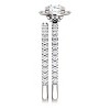 Pompeii3 1 1/10ct Diamond Halo Engagement Wedding Ring Set 14k White Gold - 2 of 4