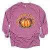 Simply Sage Market Pumpkin Season Checkered Garment Dyed Long Sleeve - 2 of 4