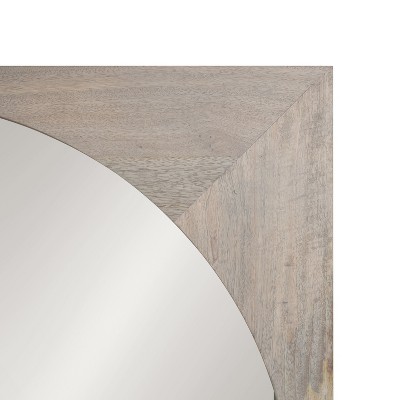 Andover White Mango Wood Arched Mirror with Hooks