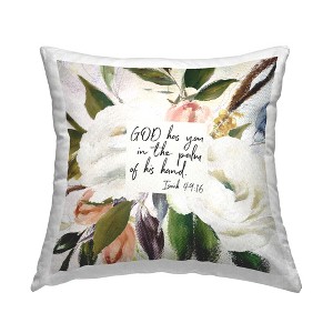 Stupell Industries Palm Of His Hand Religious Floral Blossom Proverb - 1 of 3