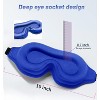 Weighted Eye Mask for Sleeping for Men and Women, Ideal for Lash Extensions, Travel Blackout Night Blindfold with Adjustable Strap - 3 of 4
