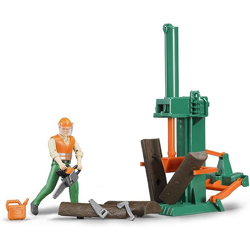 Bruder bworld Logging Set with Man, Chainsaw, Axe, Accessories, 1 of 7