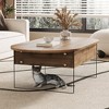 MAYEERTY 43.3"x23.6" Oval MDF Coffee Table - Double Drawers, Glass Sides, Multi-Functional. - 4 of 4