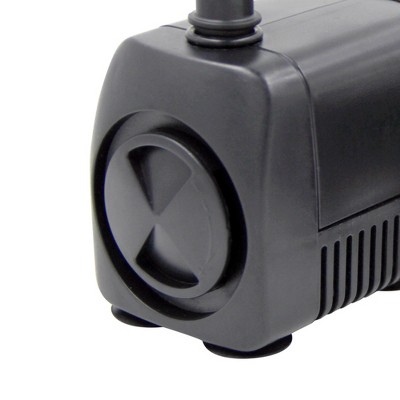 Black Submersible Water Pump for Fountains and Ponds, 265 GPH