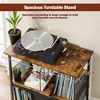 MOEPISY 3 Tier Vinyl Record Stand, Turntable Stand with 2 Dividers and 4 Adjustable Feet - 3 of 4