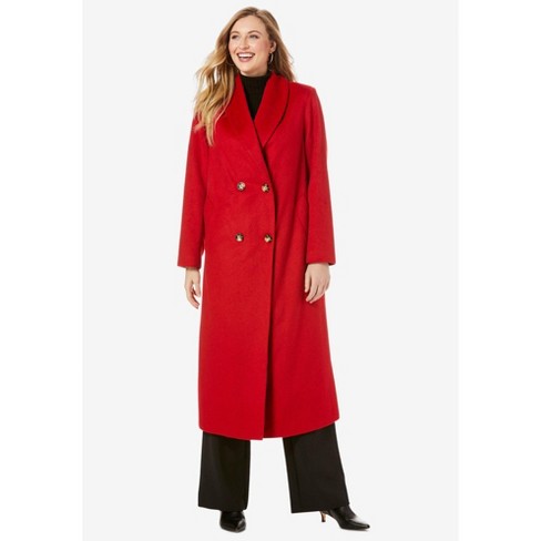 Red shawl hot sale collar coat