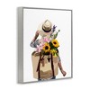 Stupell Industries Woman Carrying Floral Backpack, 16" x 20" - 3 of 4