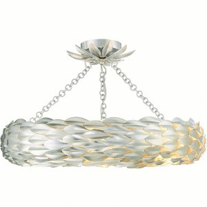 Crystorama Lighting Broche 6 - Light Flush Mount in  Antique Silver - 1 of 1