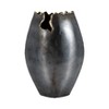 Modern Metal Vase - Textured Handmade Design - Contemporary Home & Office Decor - Decorative Accent for Bedroom, Living Room, Entryway - 14" Black - 2 of 4