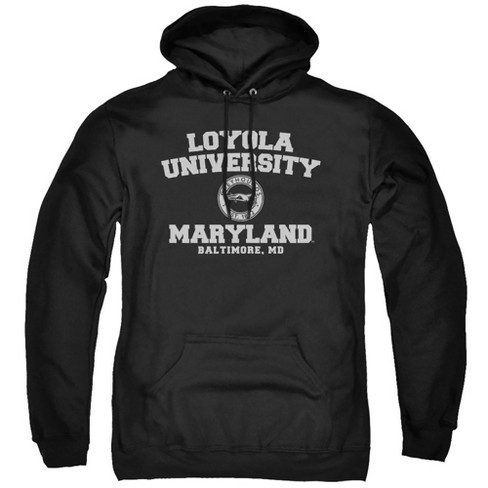 Loyola University Maryland Official Circle Logo Adult Pull-Over Hoodie, Black - image 1 of 4