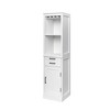 Vynxaria Bar Serving Carts, White Modular Wine Cabinet with Storage Shelves and Hutch - 4 of 4