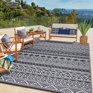 Waterproof Rugs  Reversible Outdoor Rug for Patio, RV and Camping - Lightweight Non-Slip All-Weather Carpet - Indoor/Outdoor Mat - 1 of 4