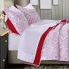 Greenland Home Fashions Holly, Cross Stitch White Quilt Set - 2 of 3